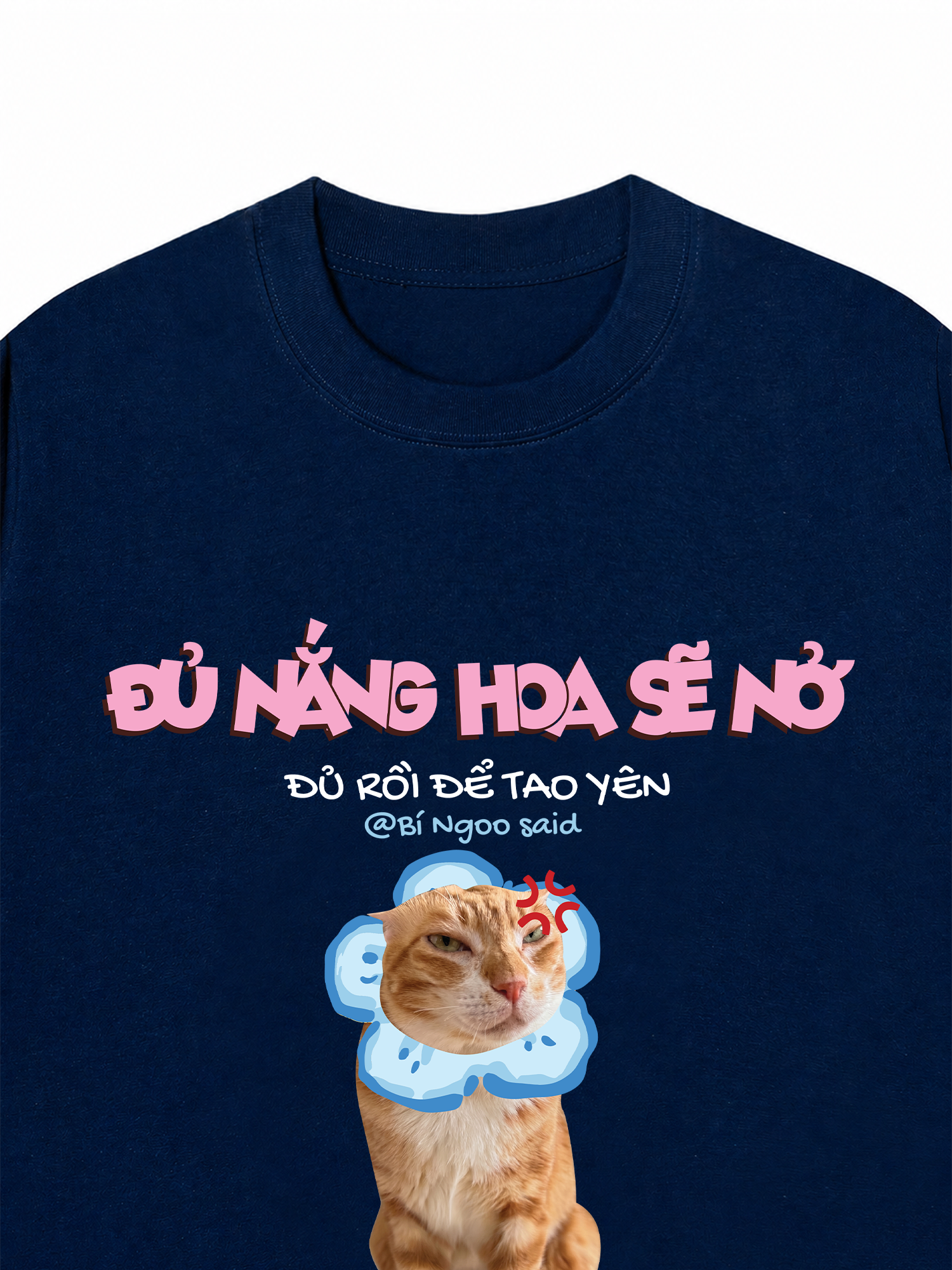 Áo Thun Custom Pet Đủ Nắng Hoa Sẽ Nở Mèo Hoa