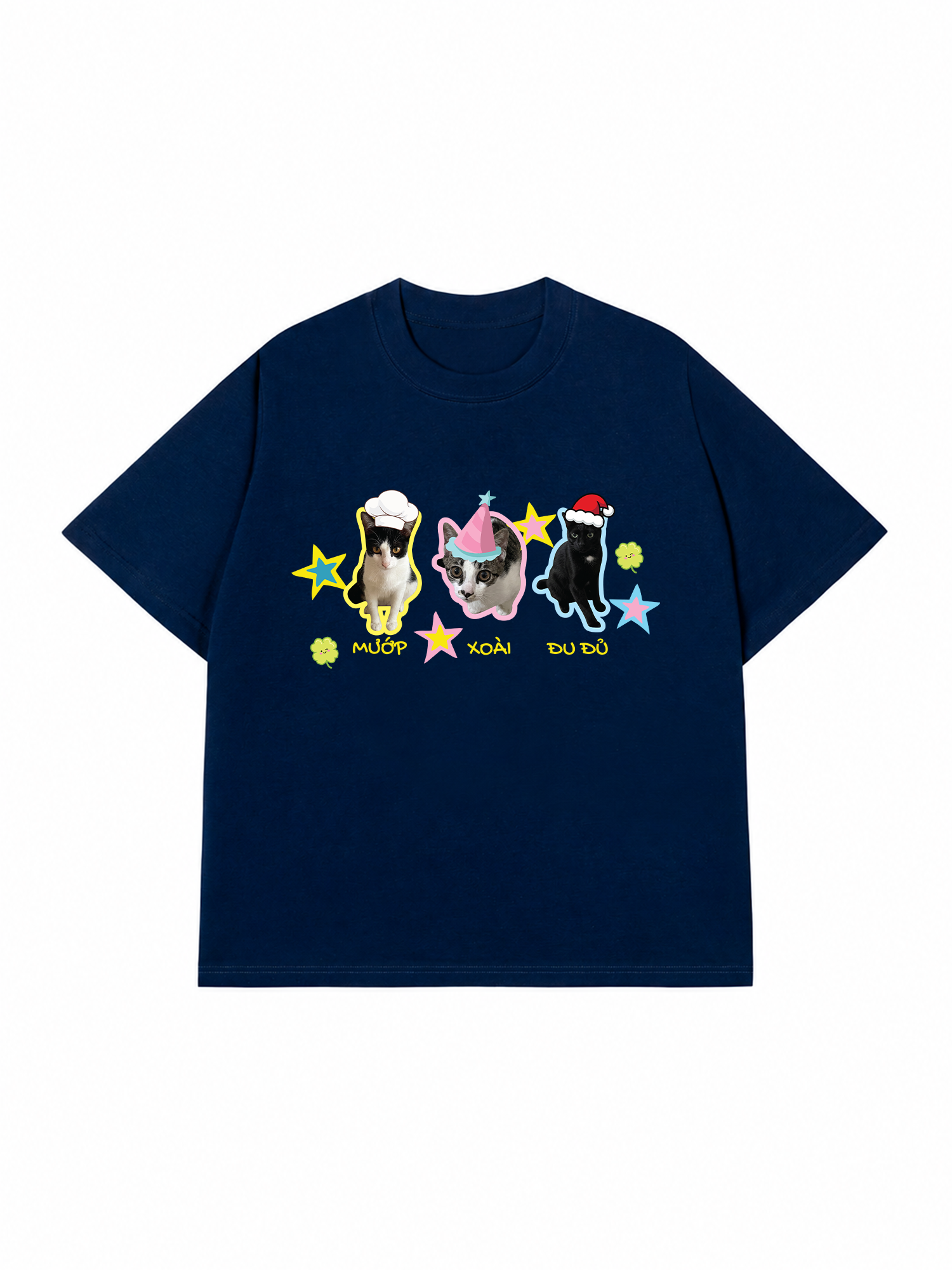 Áo Thun Custom Pet Cute Three Cats In Hats
