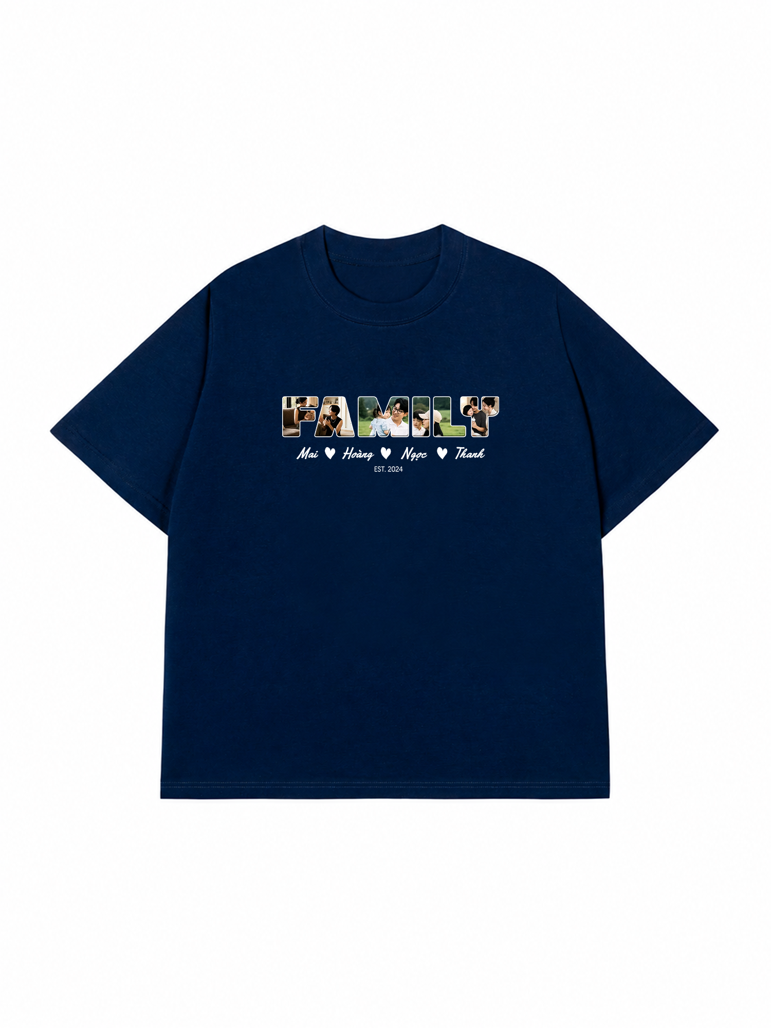 Áo Thun Custom family Name and Date