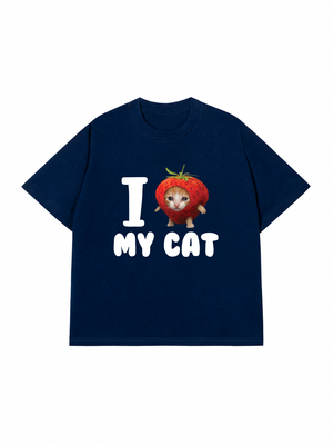 Áo Thun Custom Pet I Love My Cat