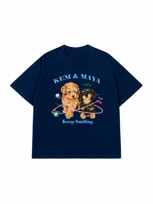 Áo Thun Custom Pet And Quote Keep Smiling