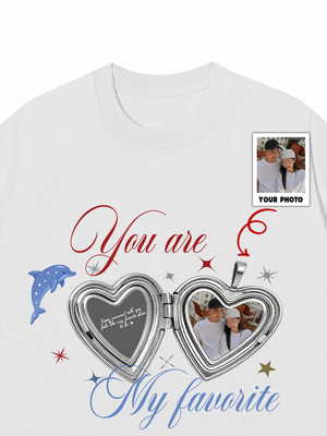 Áo Thun Custom Couple Heart Locket