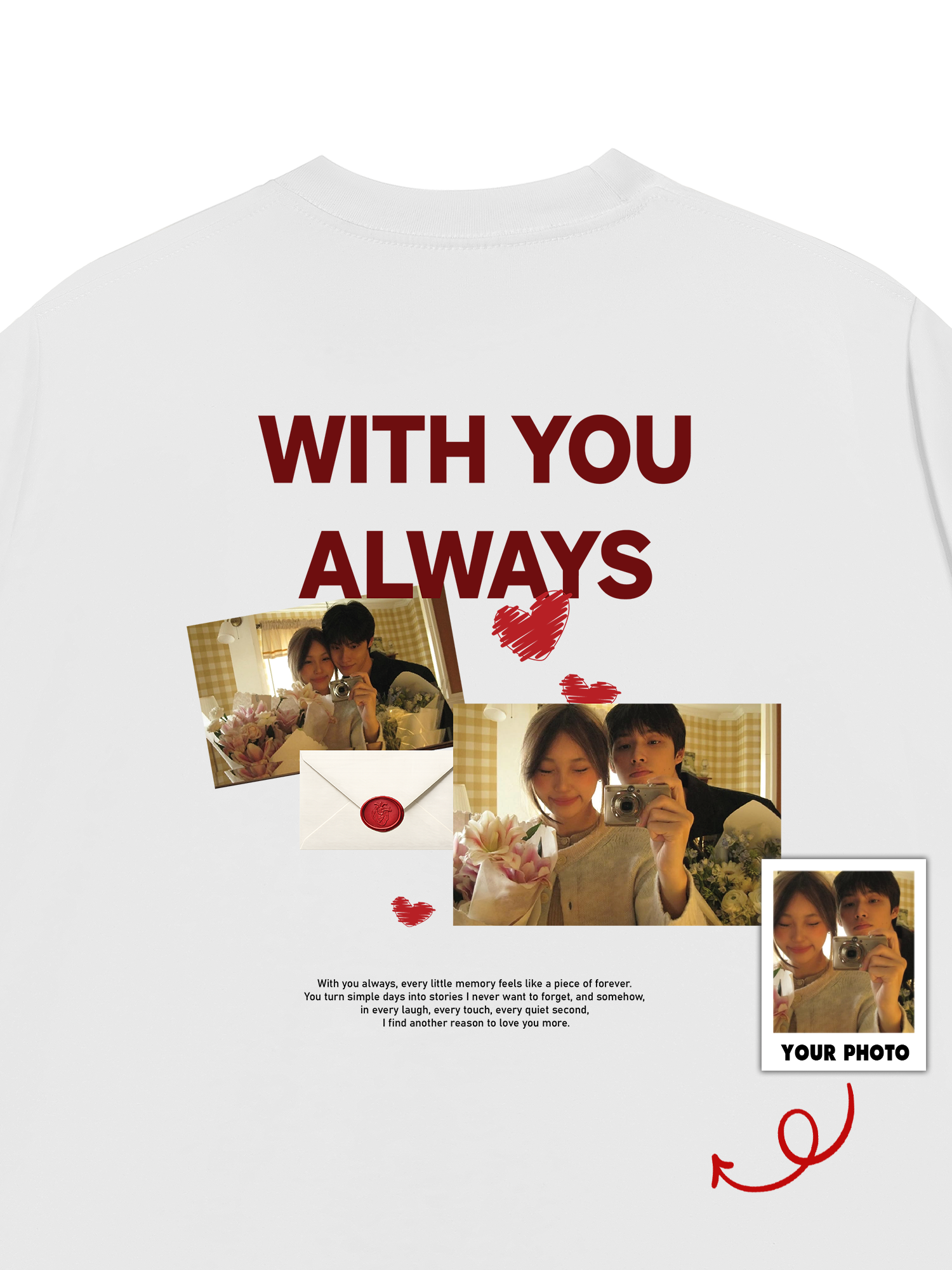 Áo Thun Custom Couple With You Always