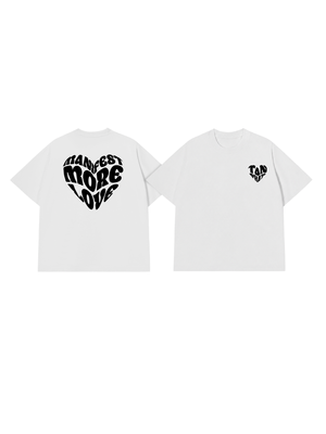 Áo thun Black&White Custom Heart Couple Name