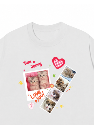 Áo Thun Custom Pets Cat Photobooth Frames