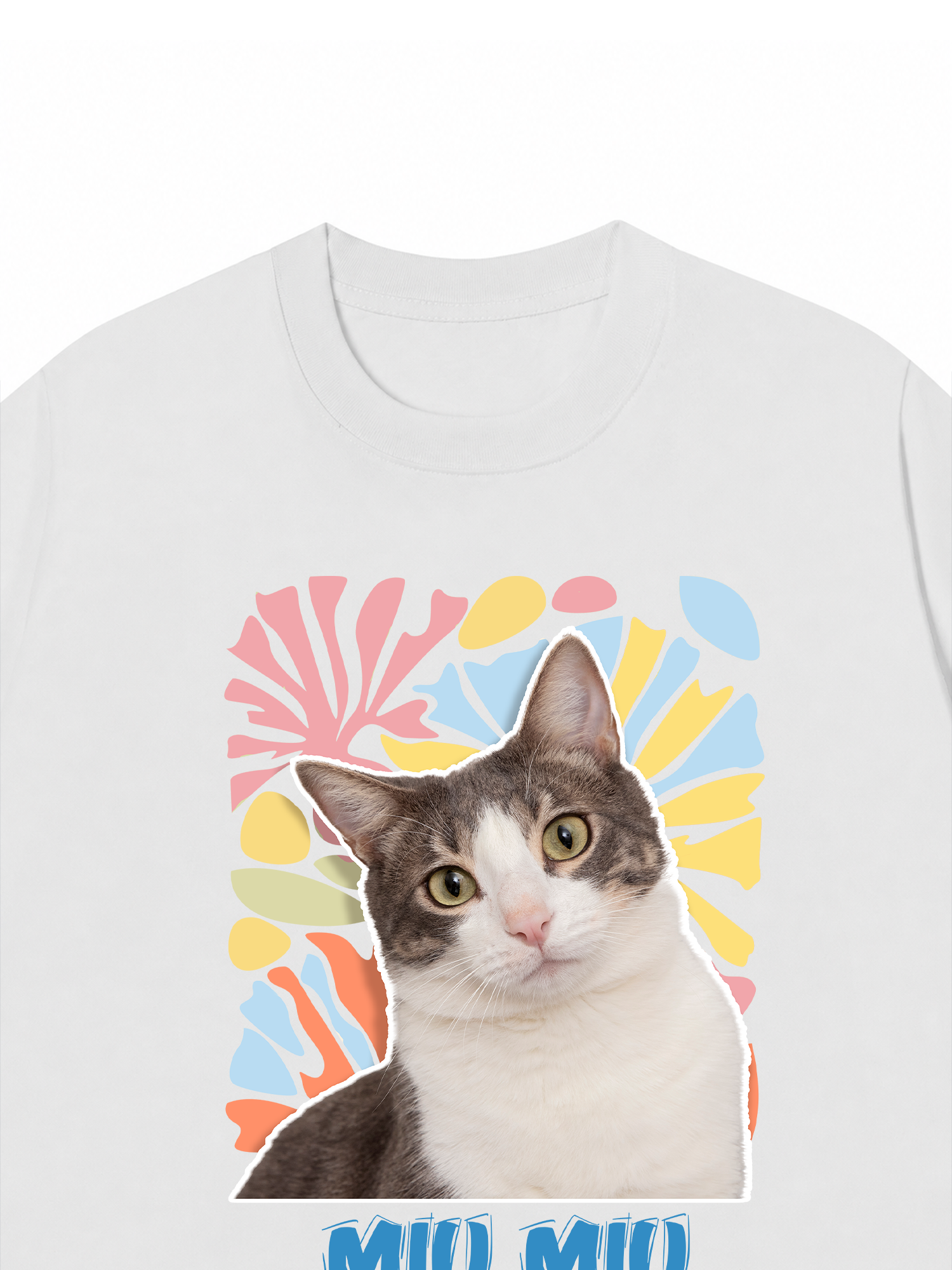 Áo Thun Custom pet cat flowers