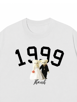 Áo Thun Custom Wedding Bear Year And Name