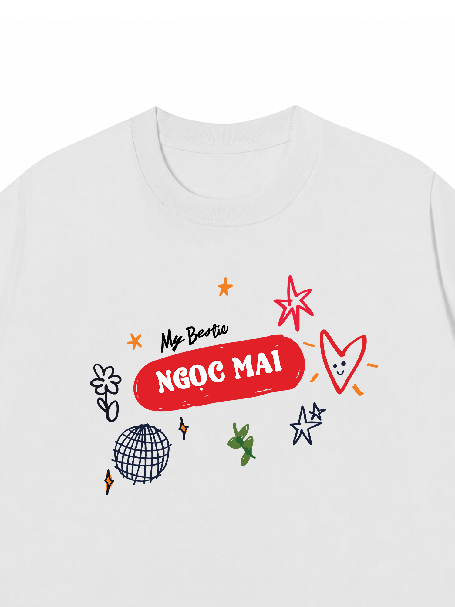 Áo Thun Custom Bestie Name
