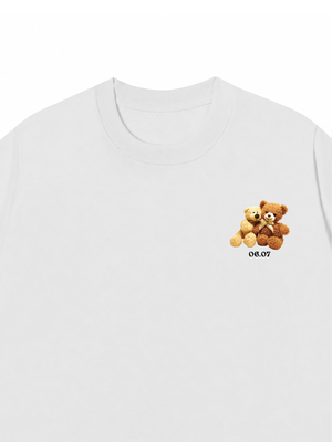 Áo Thun Custom Teddybears Couple Name and Date