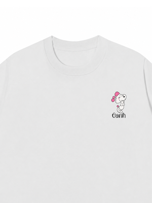 Áo Thun Custom Name Couple Cute Dog