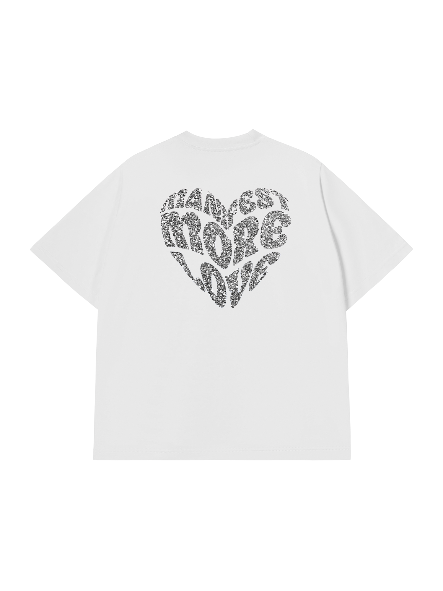 Áo Thun Silver glitter Custom Heart Custom Couple Name