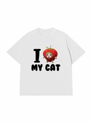 Áo Thun Custom Pet I Love My Cat
