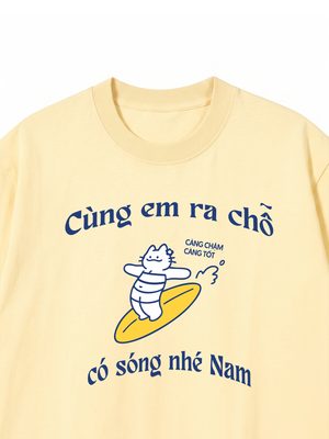 Áo Thun Custom Name Cùng Nhau Ra Chỗ Có Sóng