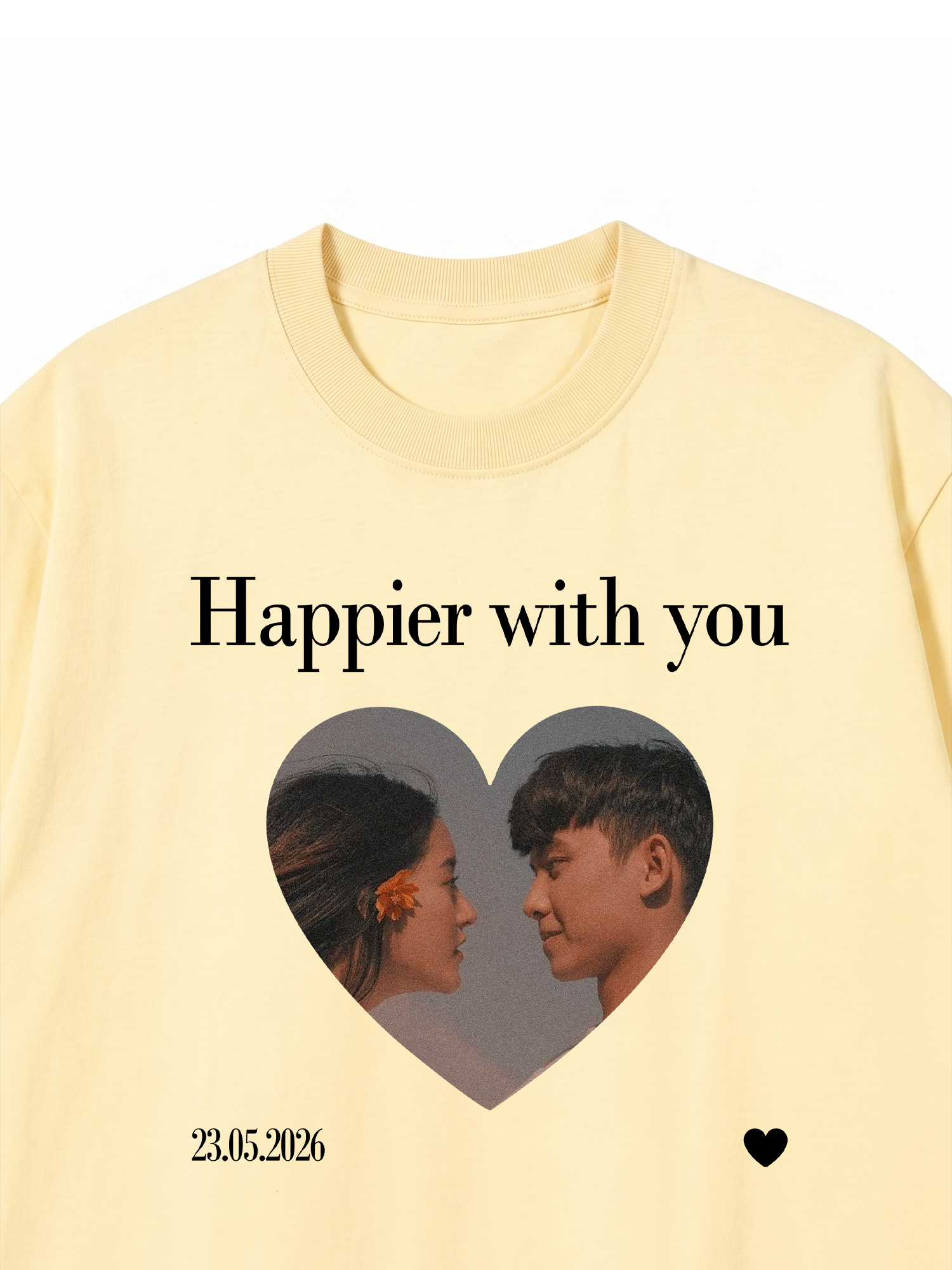 Áo Thun Custom Happier With You