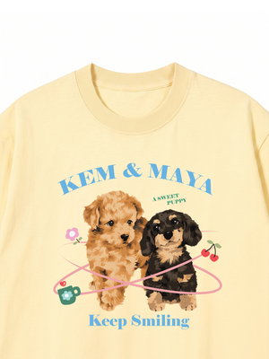 Áo Thun Custom Pet And Quote Keep Smiling
