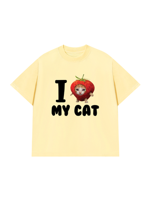 Áo Thun Custom Pet I Love My Cat