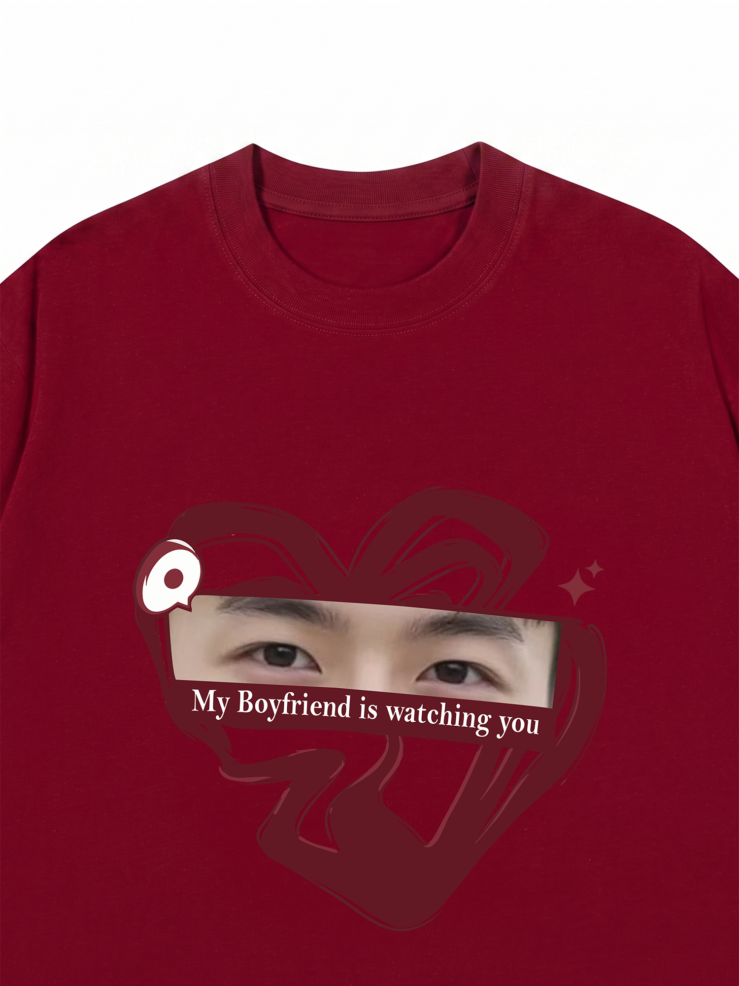 Áo Thun  My Girlfriend BoyFriend Is Watching You Heart