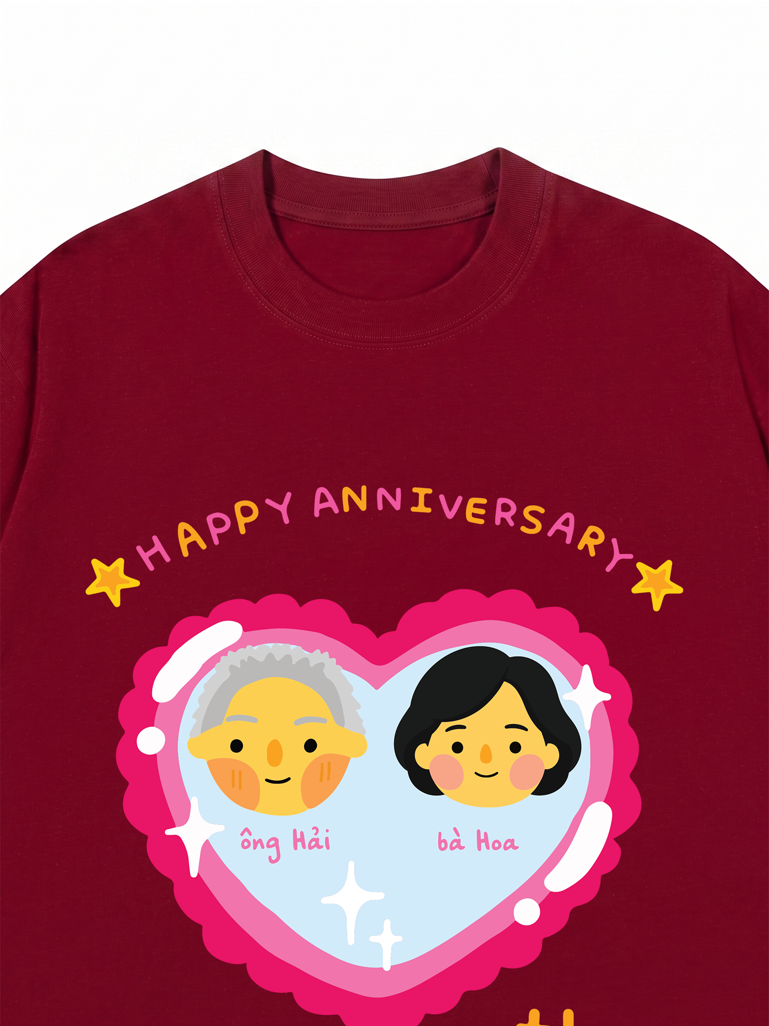 Áo Thun Custom Happy Anniversary