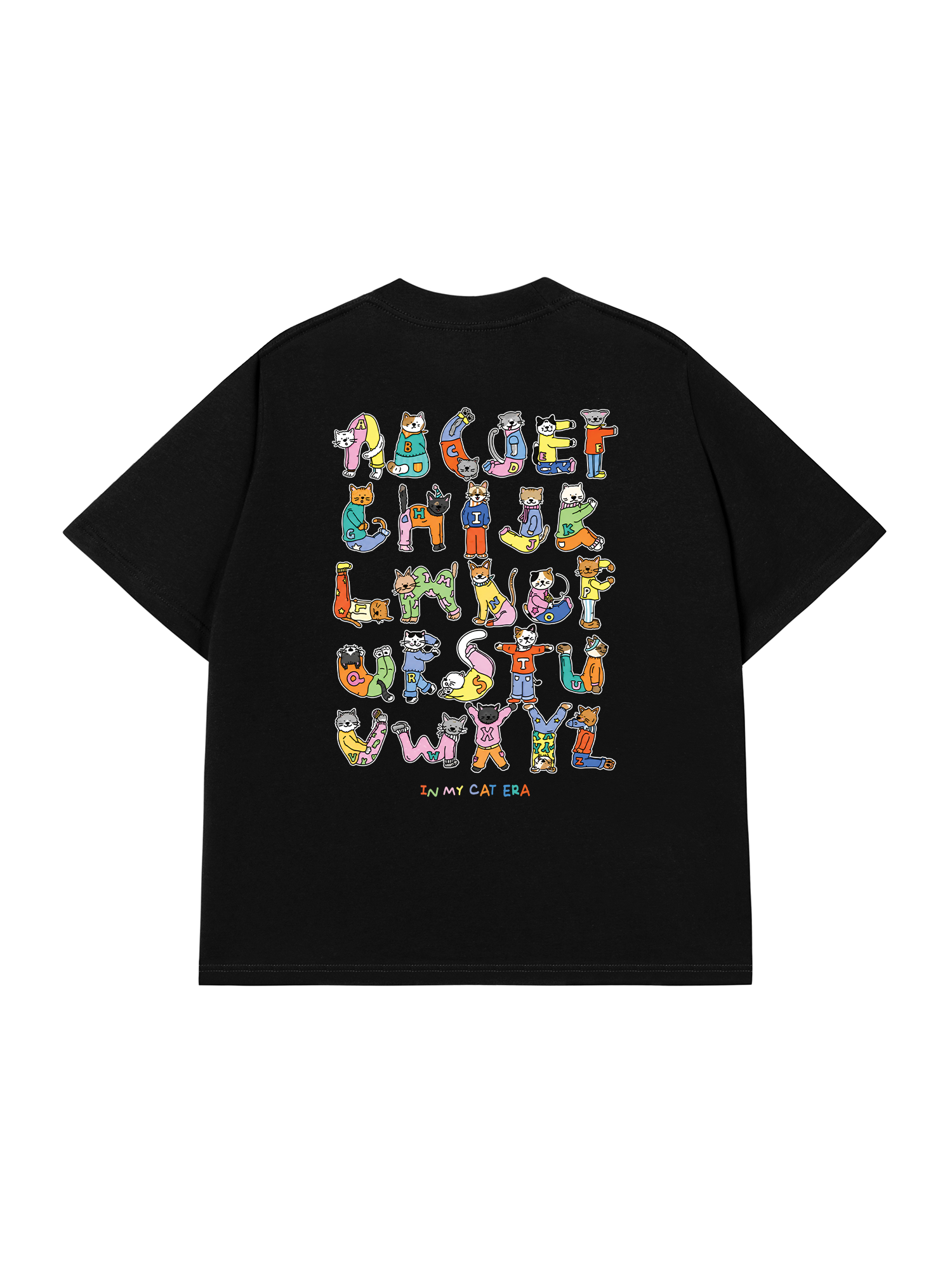 Áo Thun Custom Alphabet Cat