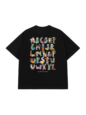 Áo Thun Custom Alphabet Cat