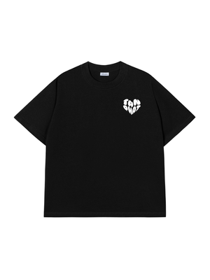 Áo thun Black&White Custom Heart Couple Name