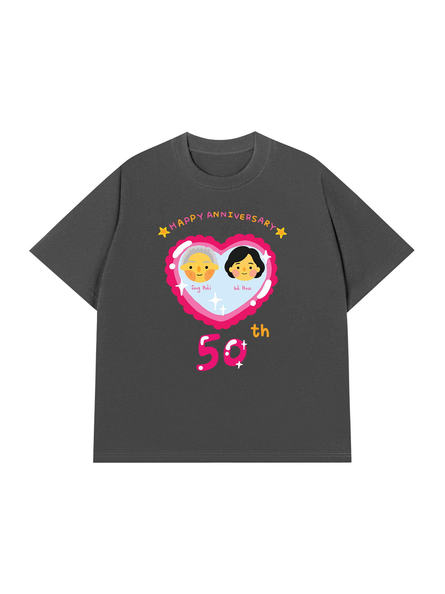 Áo Thun Custom Happy Anniversary