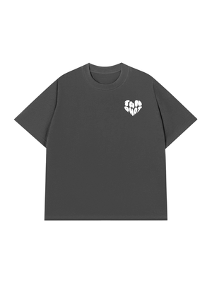 Áo thun Black&White Custom Heart Couple Name