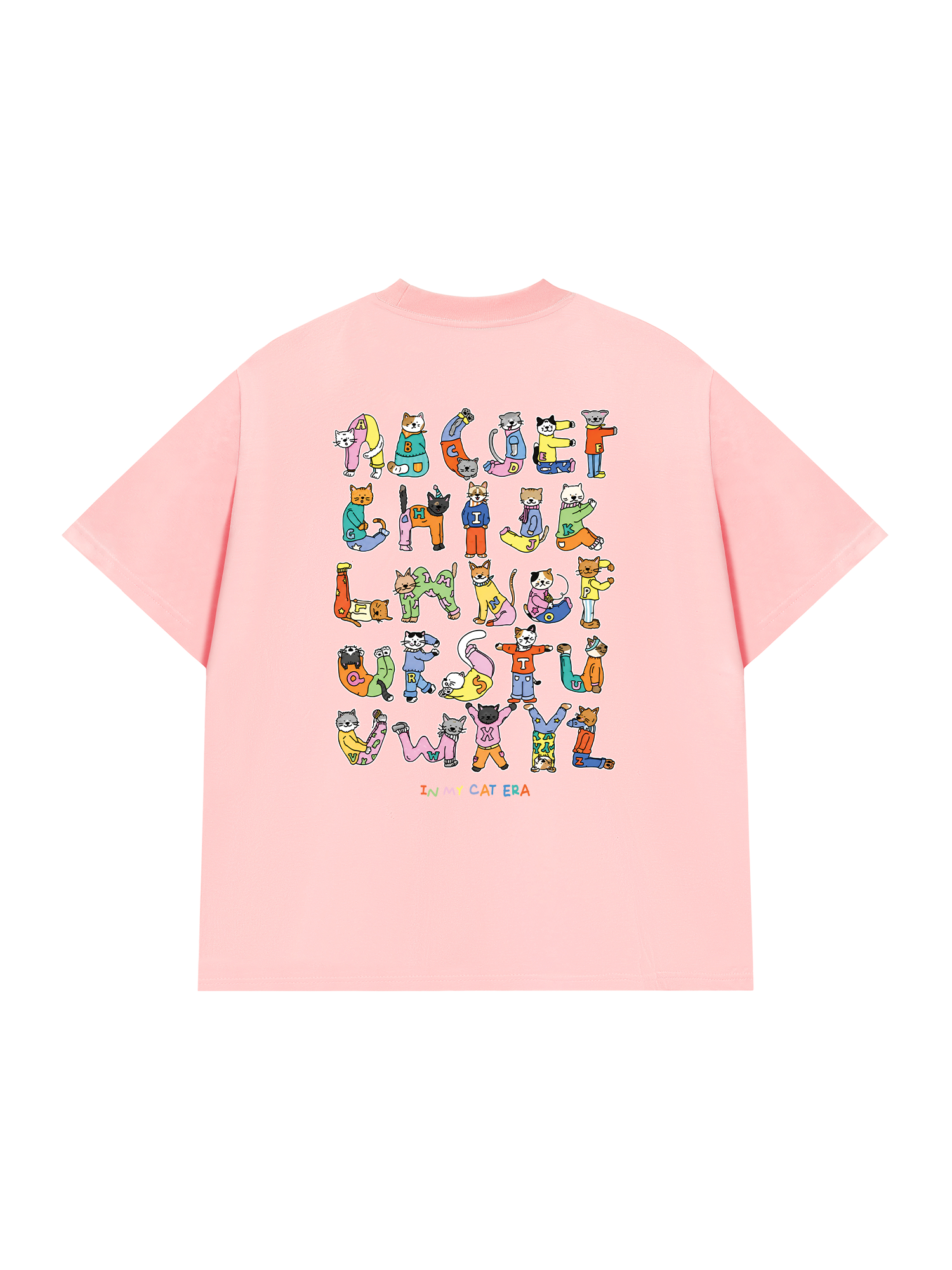 Áo Thun Custom Alphabet Cat