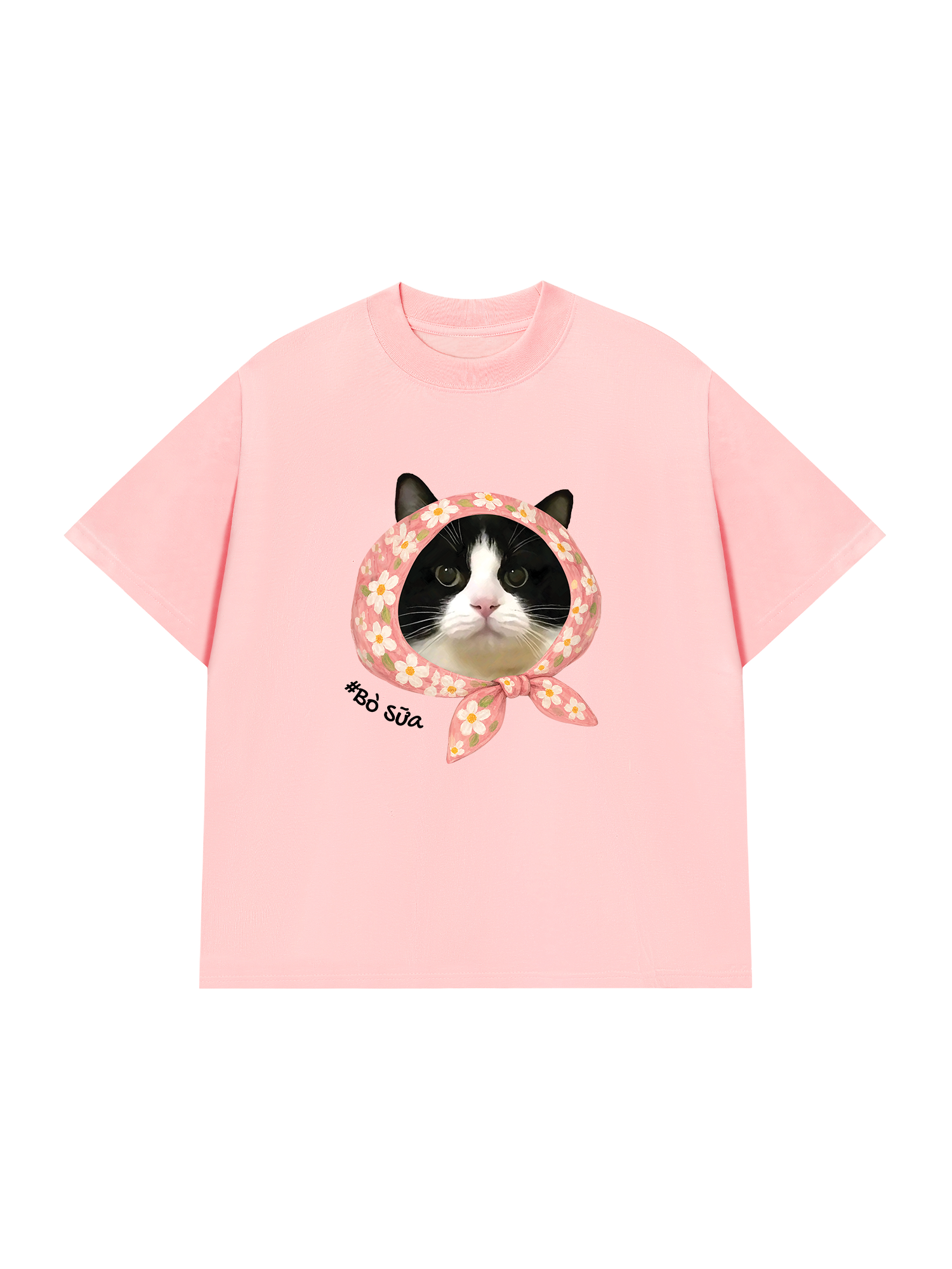 Áo Thun Custom Dog Cat With Bandana