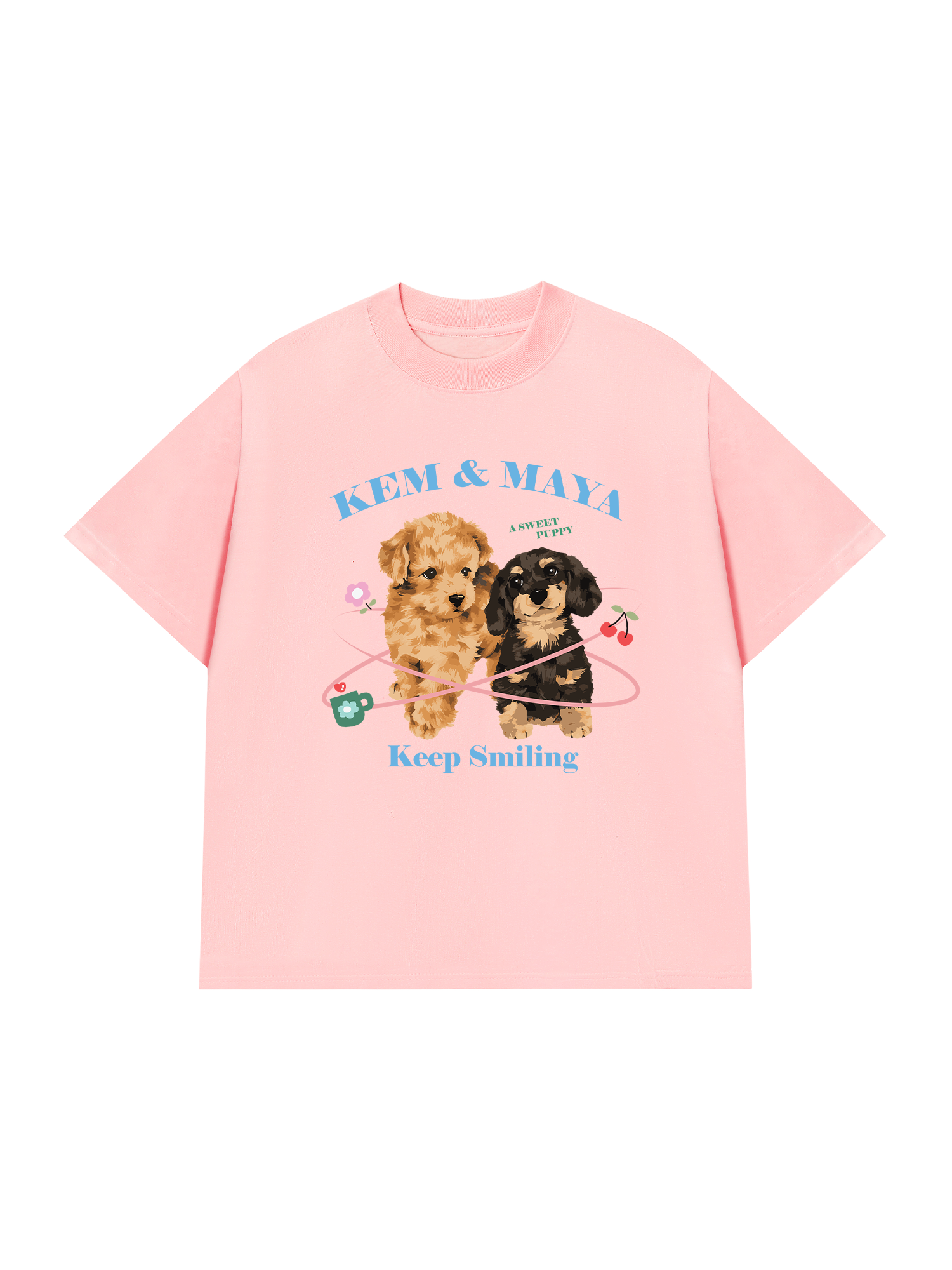 Áo Thun Custom Pet And Quote Keep Smiling