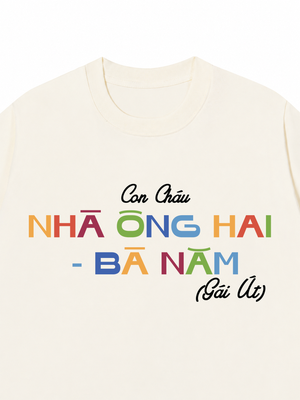 Áo Thun Custom Con Cháu Nhà Ông Bà