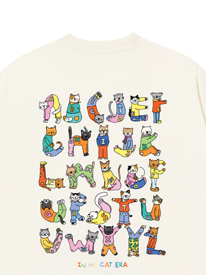 Áo Thun Custom Alphabet Cat