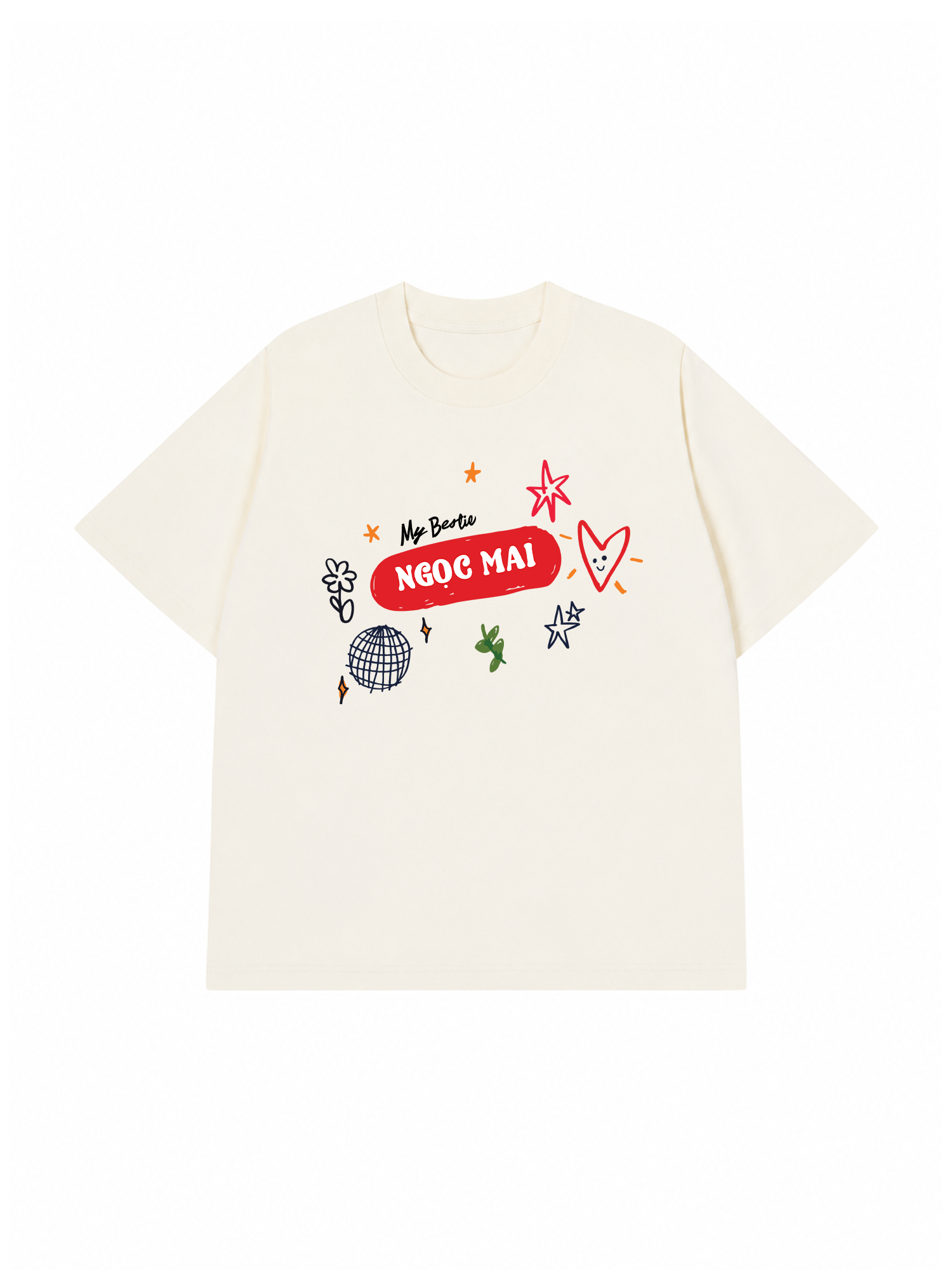 Áo Thun Custom Bestie Name