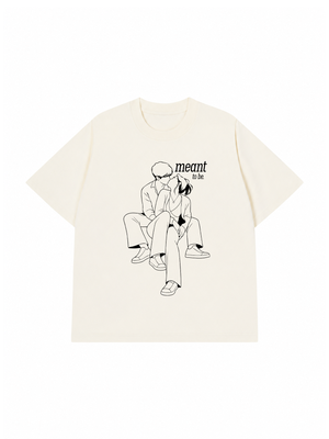 Áo Thun Custom Photo To Line Art Meant To Be