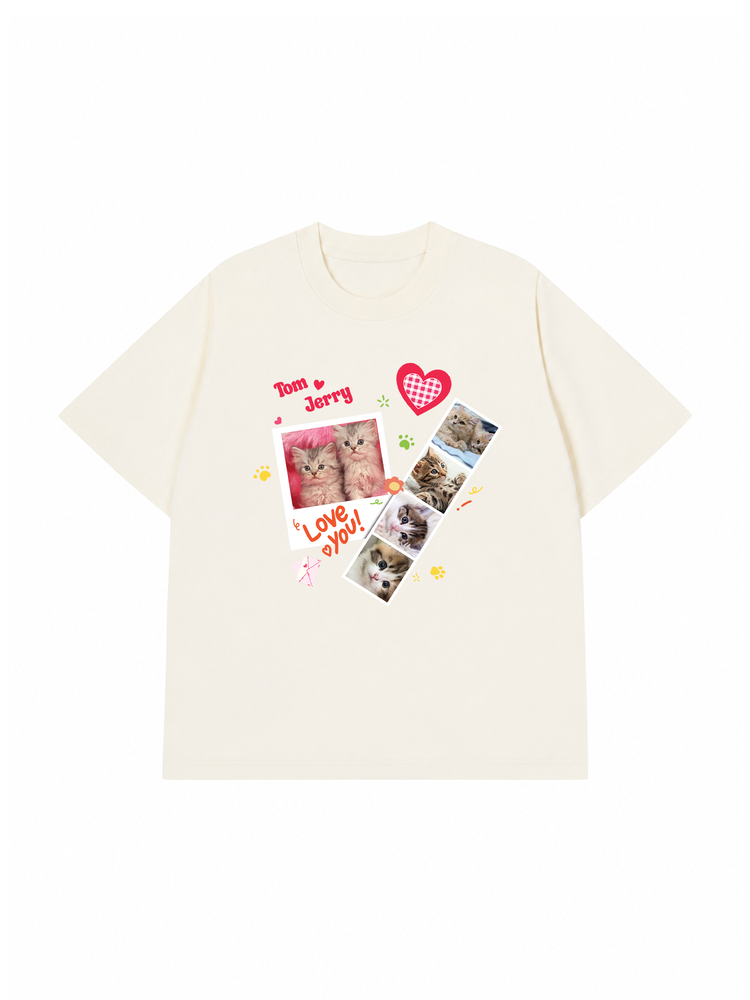 Áo Thun Custom Pets Cat Photobooth Frames