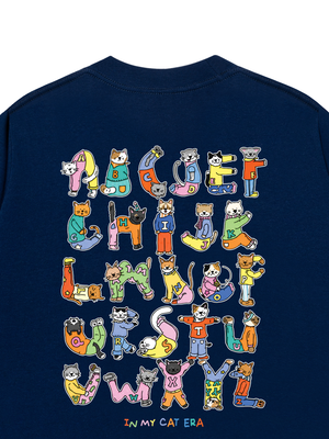 Áo Thun Custom Alphabet Cat
