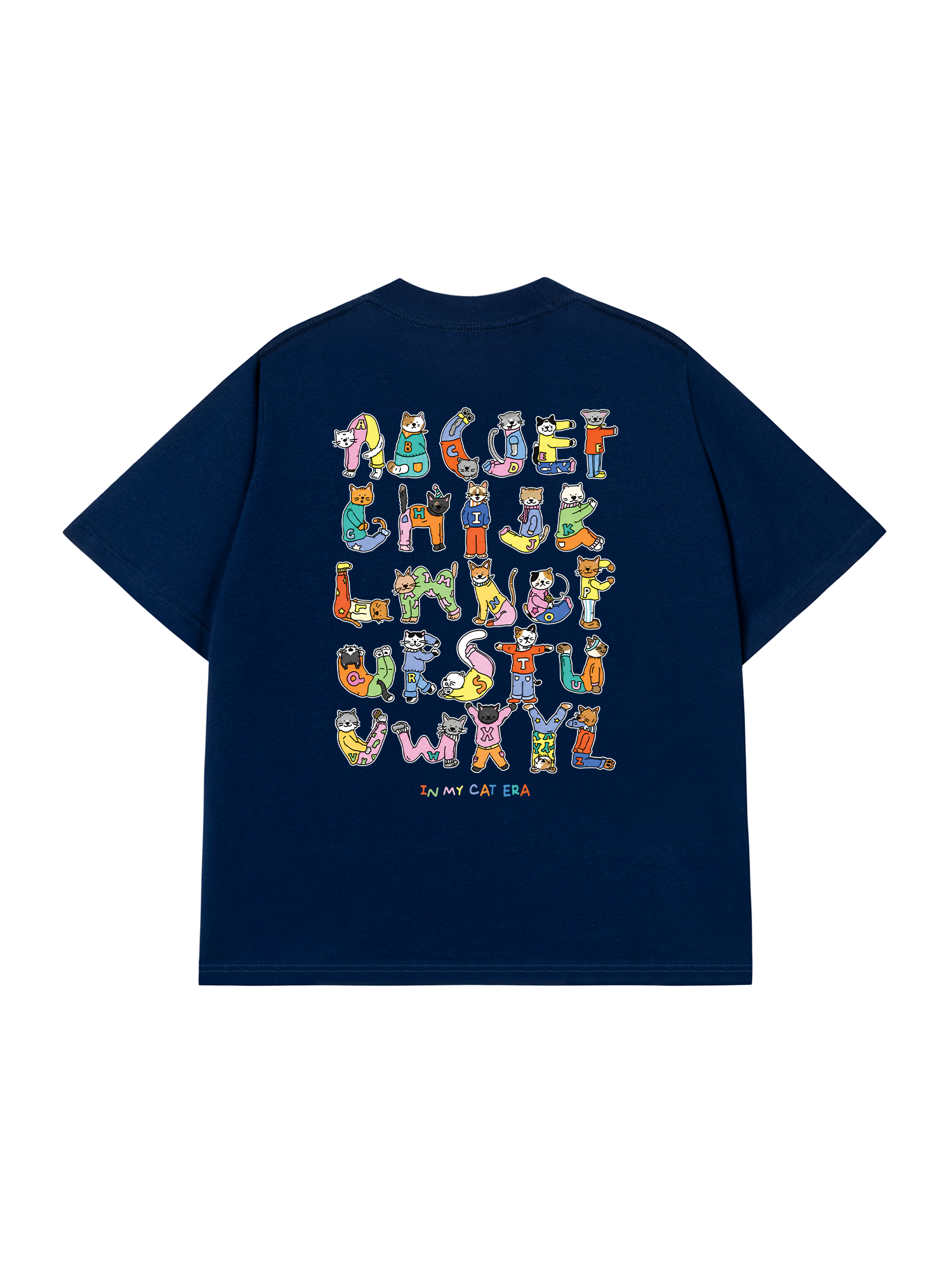 Áo Thun Custom Alphabet Cat