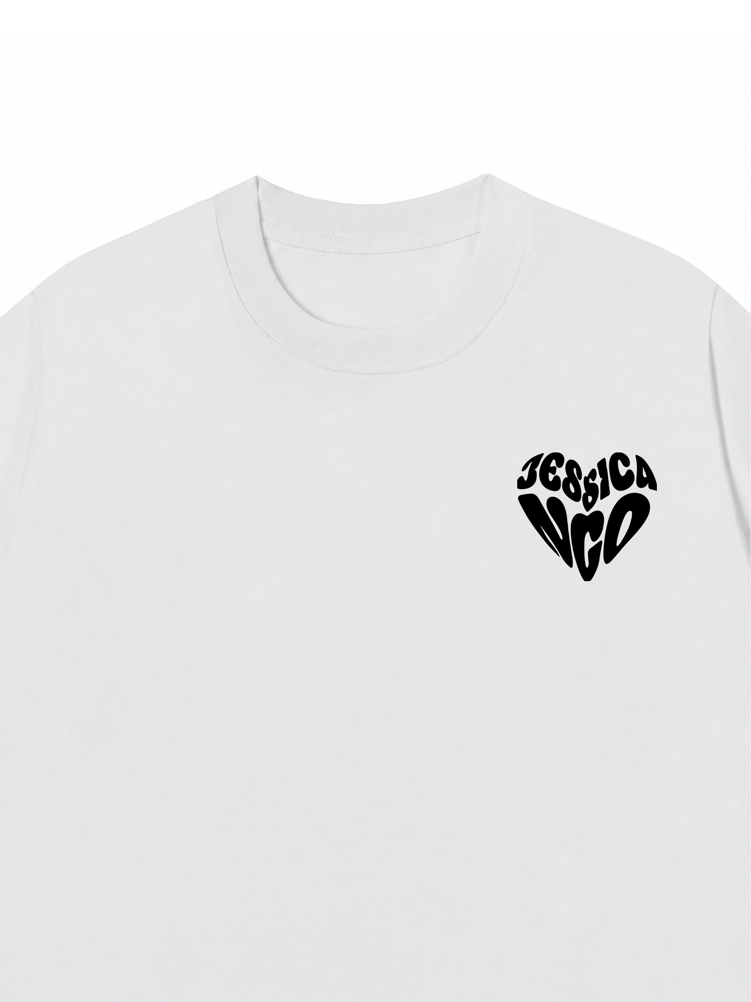 Áo thun Black&White Custom Heart Couple Name
