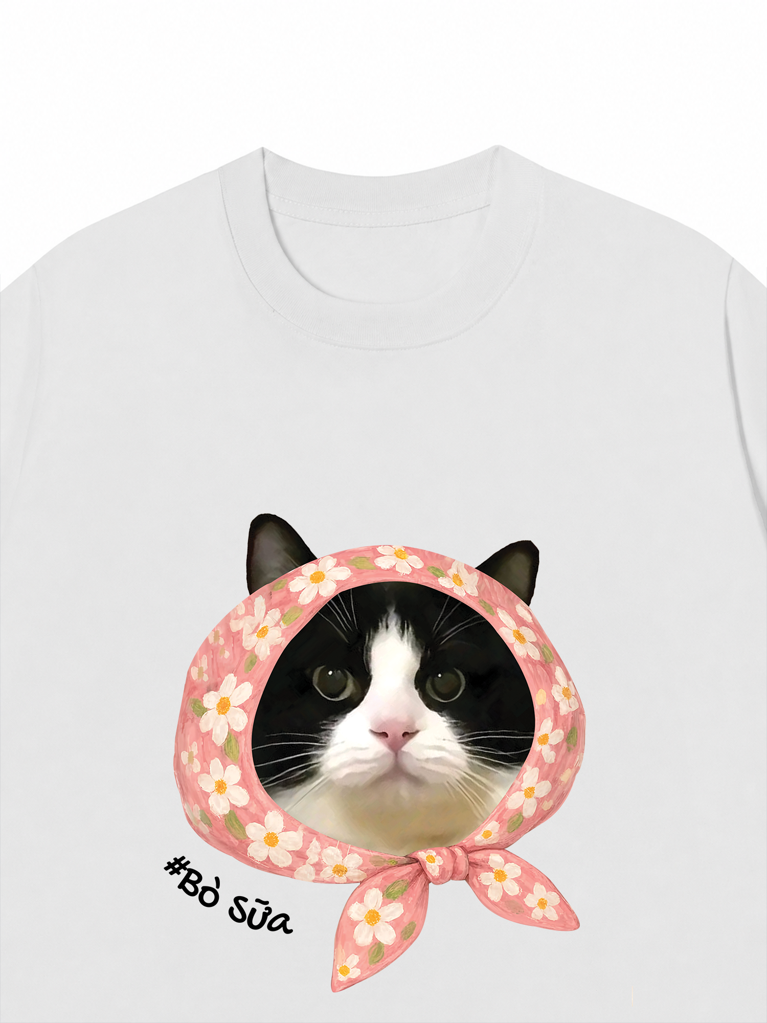 Áo Thun Custom Dog Cat With Bandana