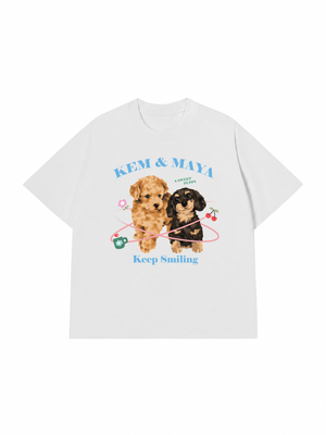 Áo Thun Custom Pet And Quote Keep Smiling