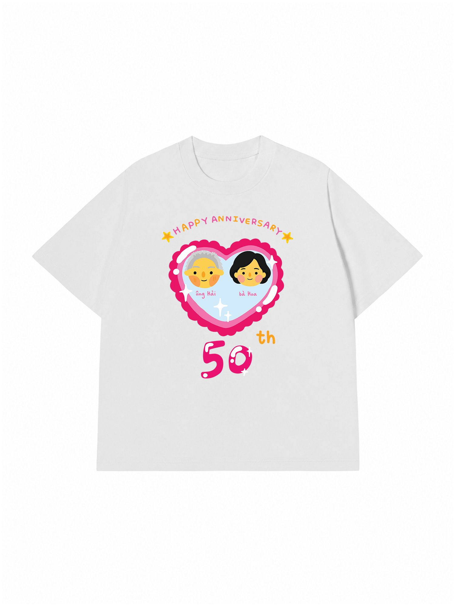 Áo Thun Custom Happy Anniversary