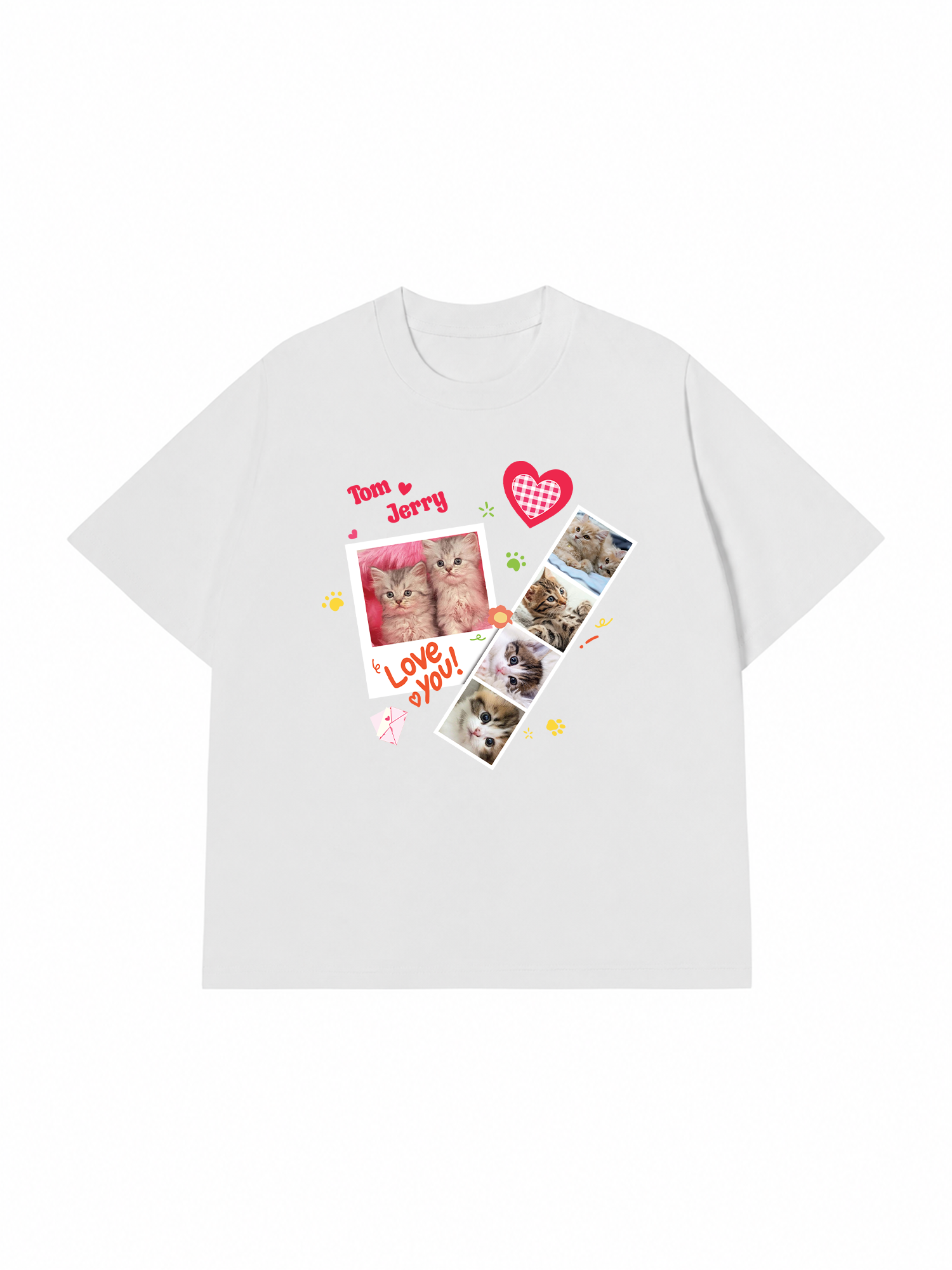 Áo Thun Custom Pets Cat Photobooth Frames