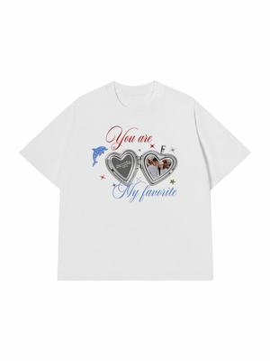 Áo Thun Custom Couple Heart Locket