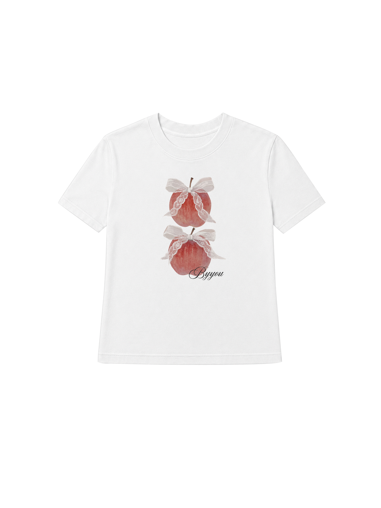 Áo Thun Nữ  Byyou Apple With Coquette