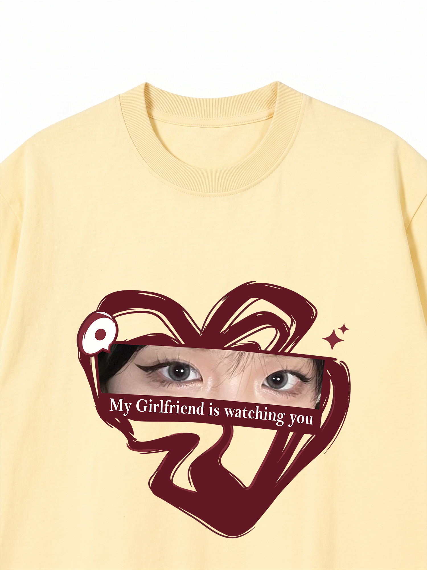 Áo Thun  My Girlfriend BoyFriend Is Watching You Heart