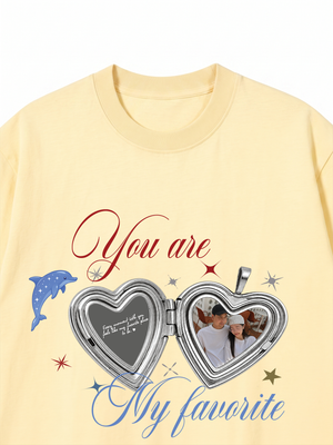 Áo Thun Custom Couple Heart Locket