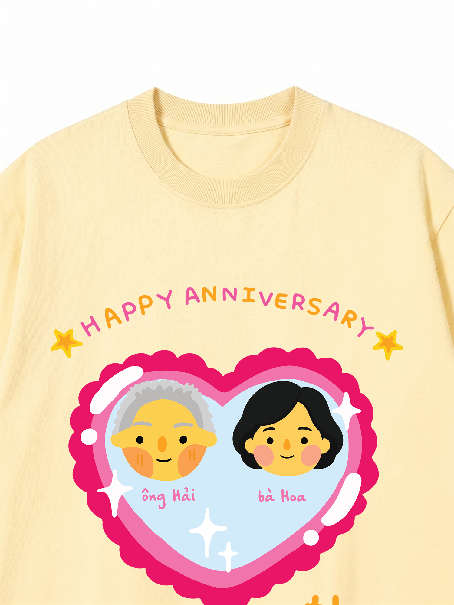 Áo Thun Custom Happy Anniversary