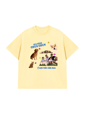 Áo Thun Custom Family With Pets