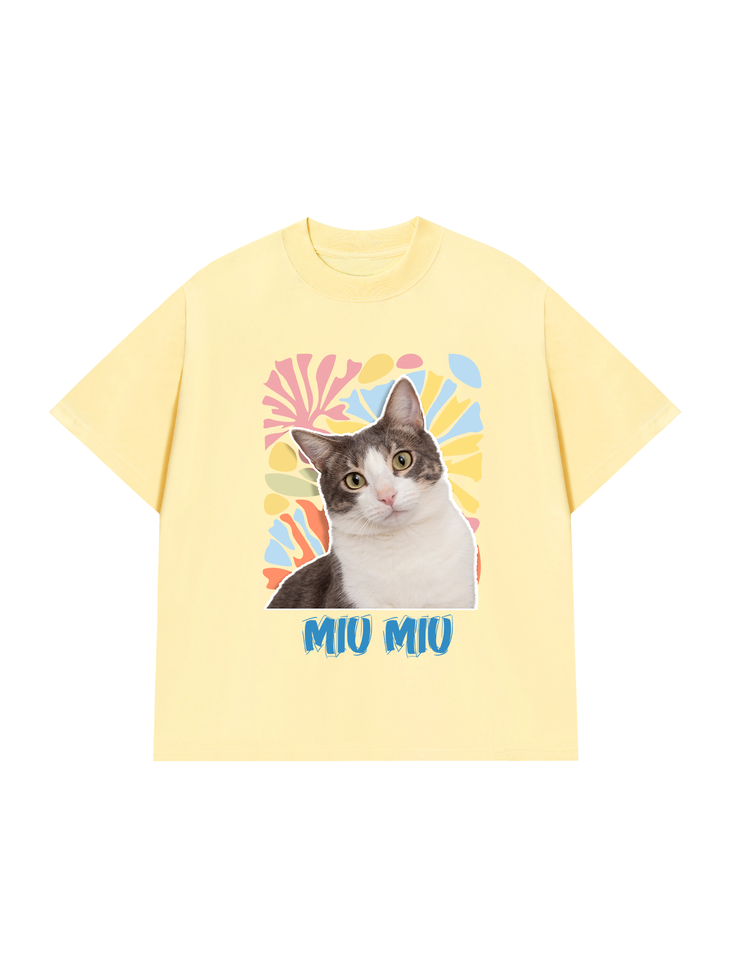 Áo Thun Custom pet cat flowers