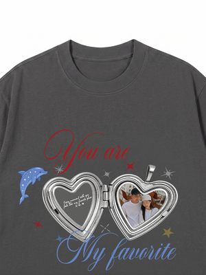 Áo Thun Custom Couple Heart Locket